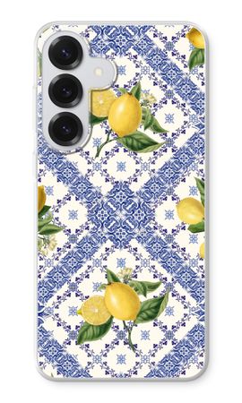 Blue tiles and lemons