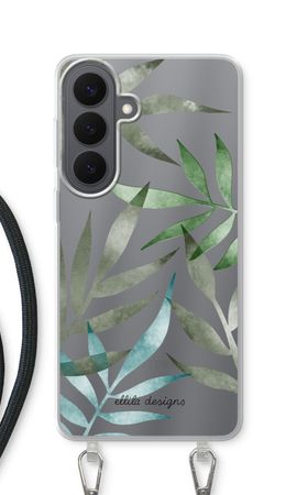 Tropical watercolor leaves