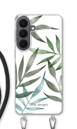 Tropical watercolor leaves