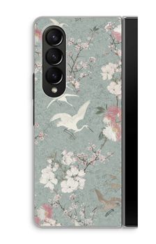 Japanese crane birds blossom