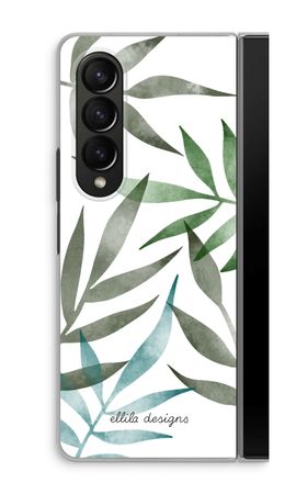 Tropical watercolor leaves