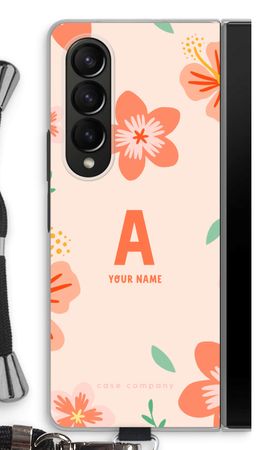 Tropical Pink Flowers Monogram