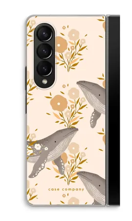 Floral Whales, Samsung Galaxy Z Fold4 pehmeä kotelo