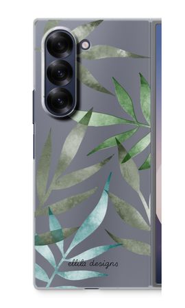 Tropical watercolor leaves
