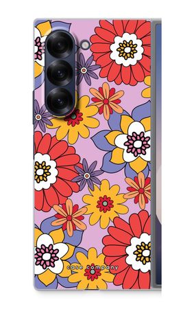 Retro Flowers - Purple