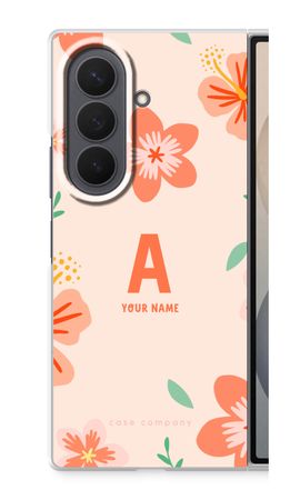 Tropical Pink Flowers Monogram