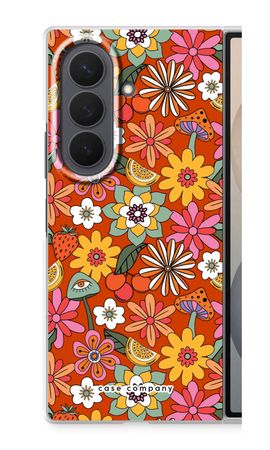 Fleurs rétro - Rouge