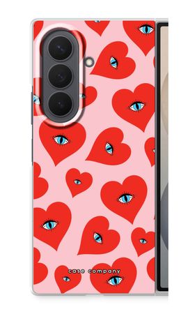 Red heart eyes