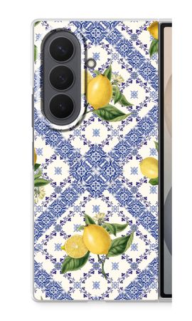 Blue tiles and lemons