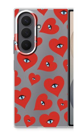 Red heart eyes