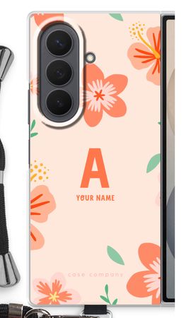 Tropical Pink Flowers Monogram