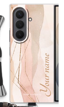 Gold Lines Namecase - Blush