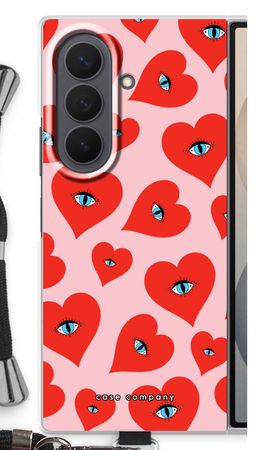 Red heart eyes