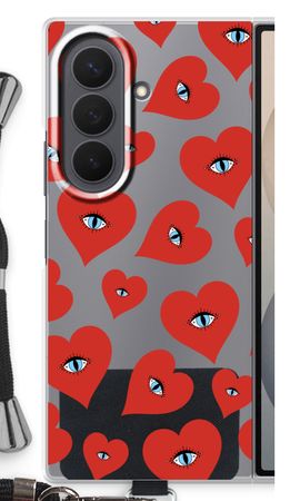 Red heart eyes