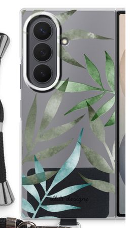 Tropical watercolor leaves