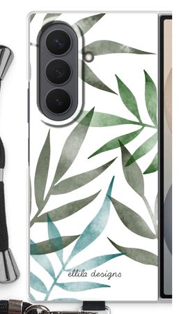 Tropical watercolor leaves