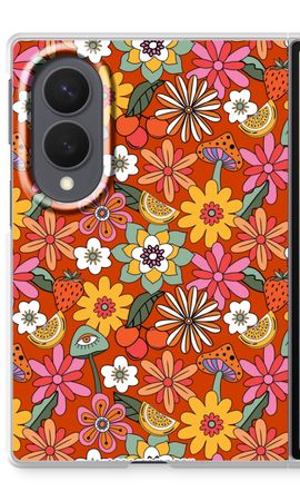 Retro Flowers - Red