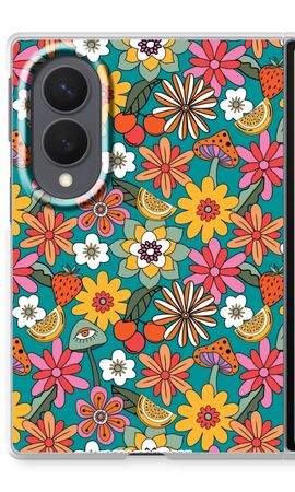Retro Flowers N°2 - Blue