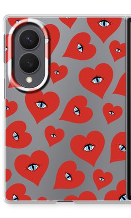 Red heart eyes