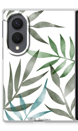 Tropical watercolor leaves