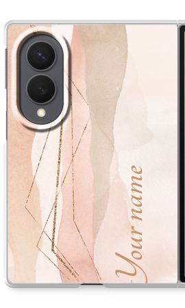 Gold Lines Namecase - Blush