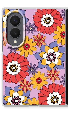 Retro Flowers - Purple