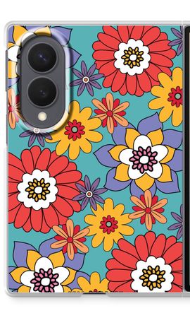 Retro Flowers - Blue