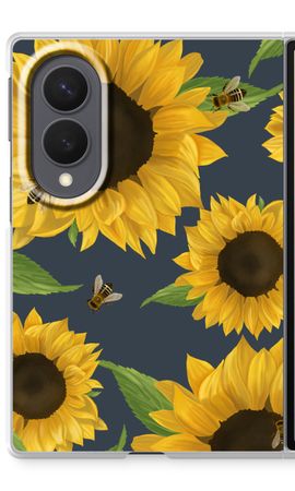 Sunflower and bees