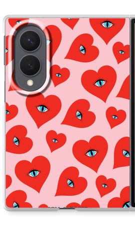 Red heart eyes
