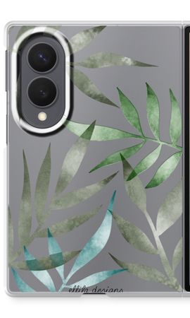 Tropical watercolor leaves
