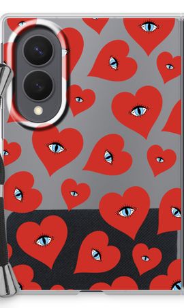 Red heart eyes