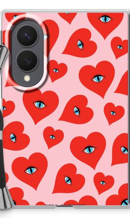 Red heart eyes