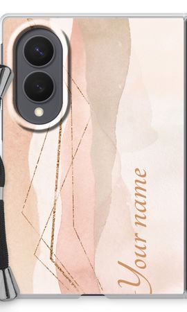 Gold Lines Namecase - Blush