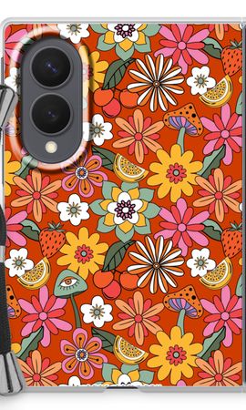 Retro Flowers - Red