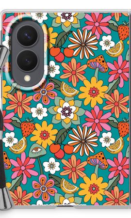 Retro Flowers N°2 - Blue