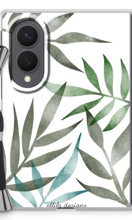 Tropical watercolor leaves