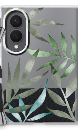 Tropical watercolor leaves