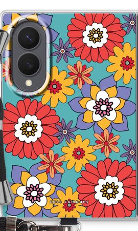 Retro Flowers - Blue