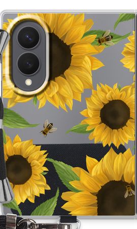Sunflower and bees