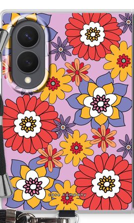 Retro Flowers - Purple