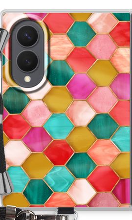 Hexagons in stained glass