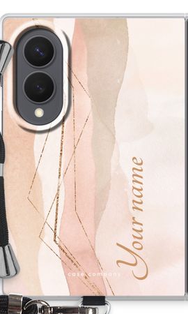Gold Lines Namecase - Blush