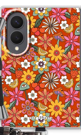 Retro Flowers - Red
