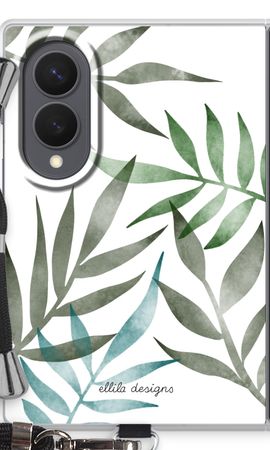 Tropical watercolor leaves