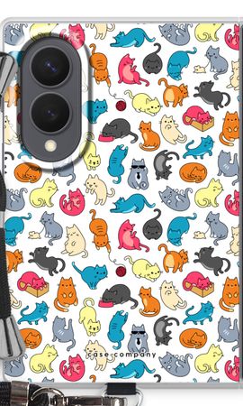 Colourful cats