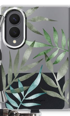 Tropical watercolor leaves