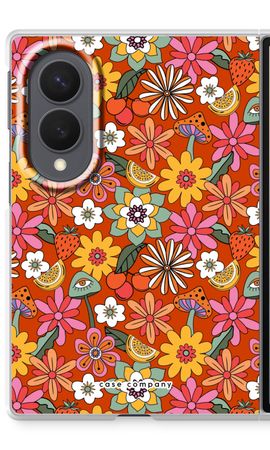Retro Flowers - Red