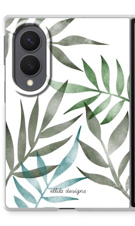 Tropical watercolor leaves