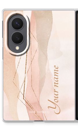 Gold Lines Namecase - Blush