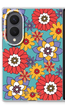 Retro Flowers - Blue